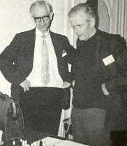 Bonner#3066 Bonner with Leonard Barden at the 1986 Problem Solving Championship.